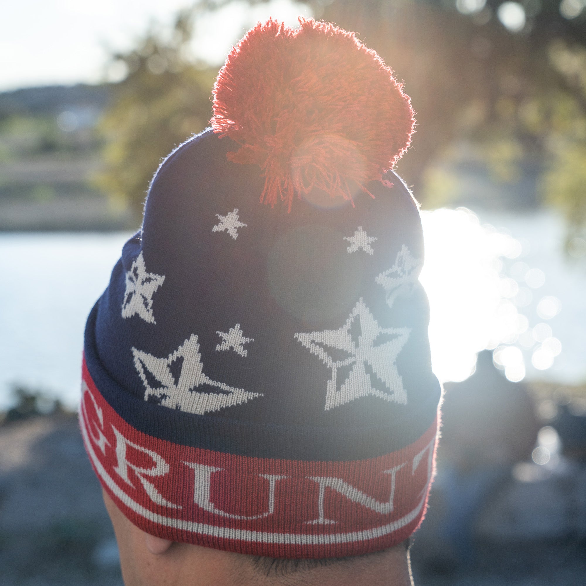 Patriot Pom Pom Beanie