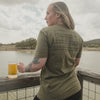 Women's The Four Toast Salute Boyfriend Fit T-Shirt - Military Green, Drinking Tee Shirt for Women| Grunt Style