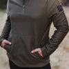 Women's Waffle Top - Military Green Jacket 