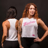 Pink and White Workout Tank Top for Women 