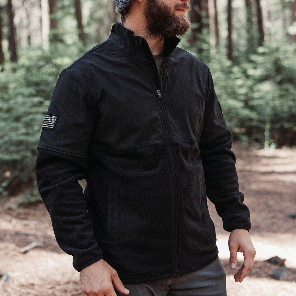 Men's Fleece Black  Jacket 