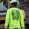 Red Blood, Blue Collar T Shirt - High Visibility Work Shirt 