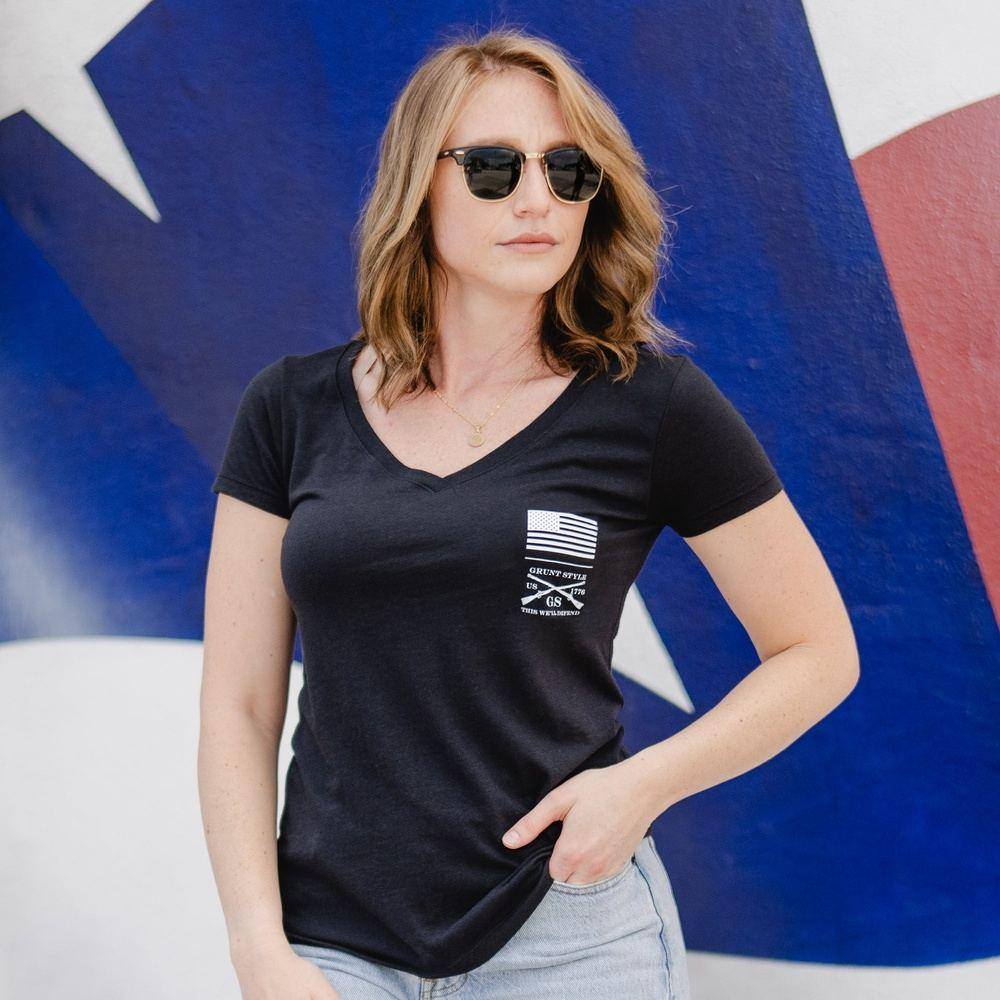 Patriotic Top for Women - Liberty V-Neck 