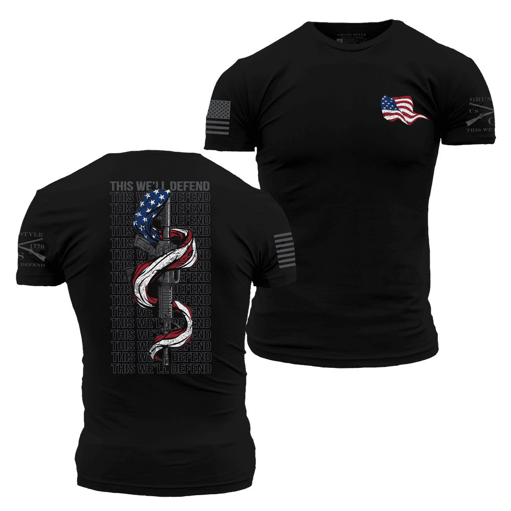 Patriotic T-Shirt - Gun Shirt - This We'll Defend 