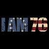 Patriotic T-Shirt - I Am 76 - Black Design