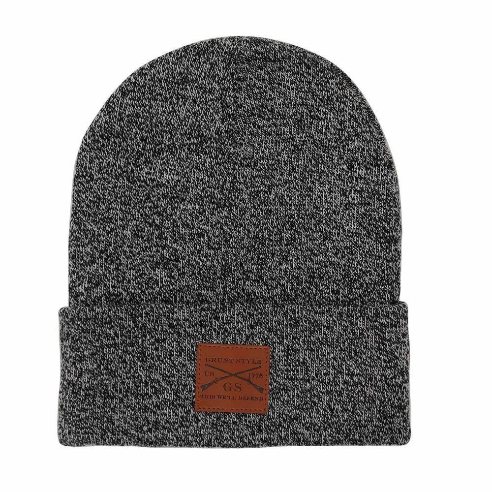 Patriotic Heather Black Beanie 