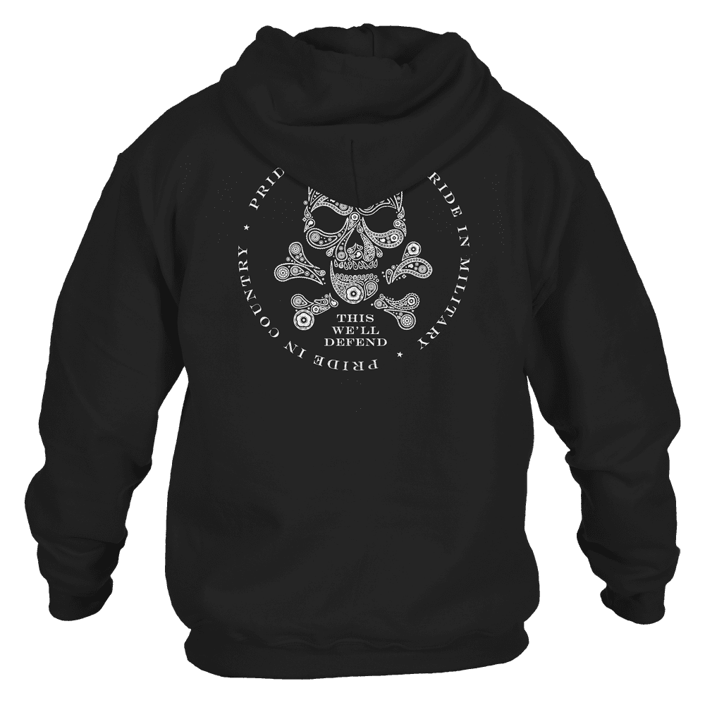 Patriotic Men's Hoodie - Death Paisley 