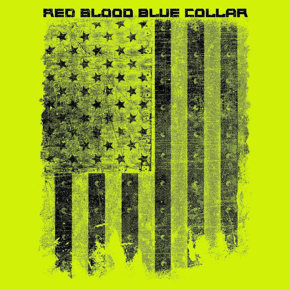 High Vis Work Shirt - Red Blood Blue Collar 