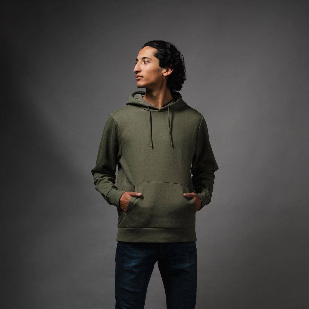 Versatile Military Green Performance Hoodie for Athletes