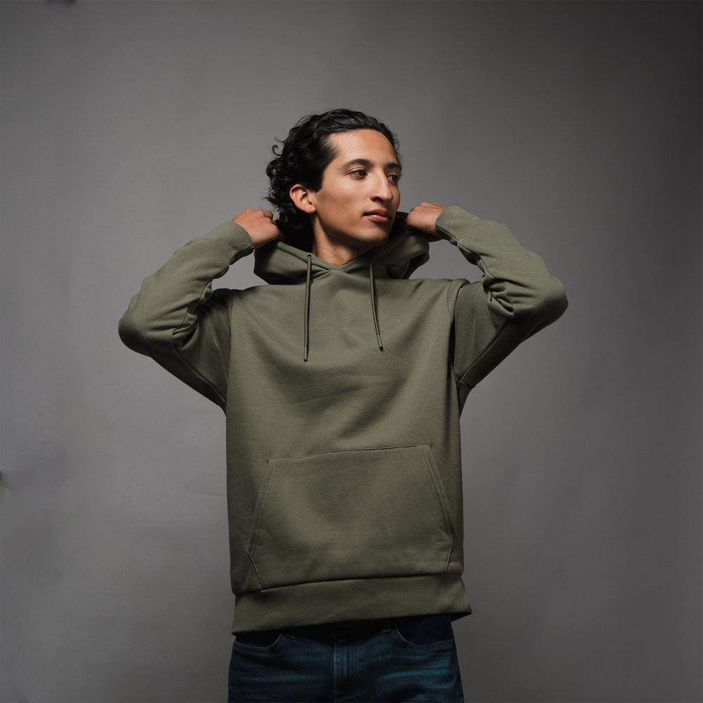 Moisture-Wicking Military Green Performance Hoodie