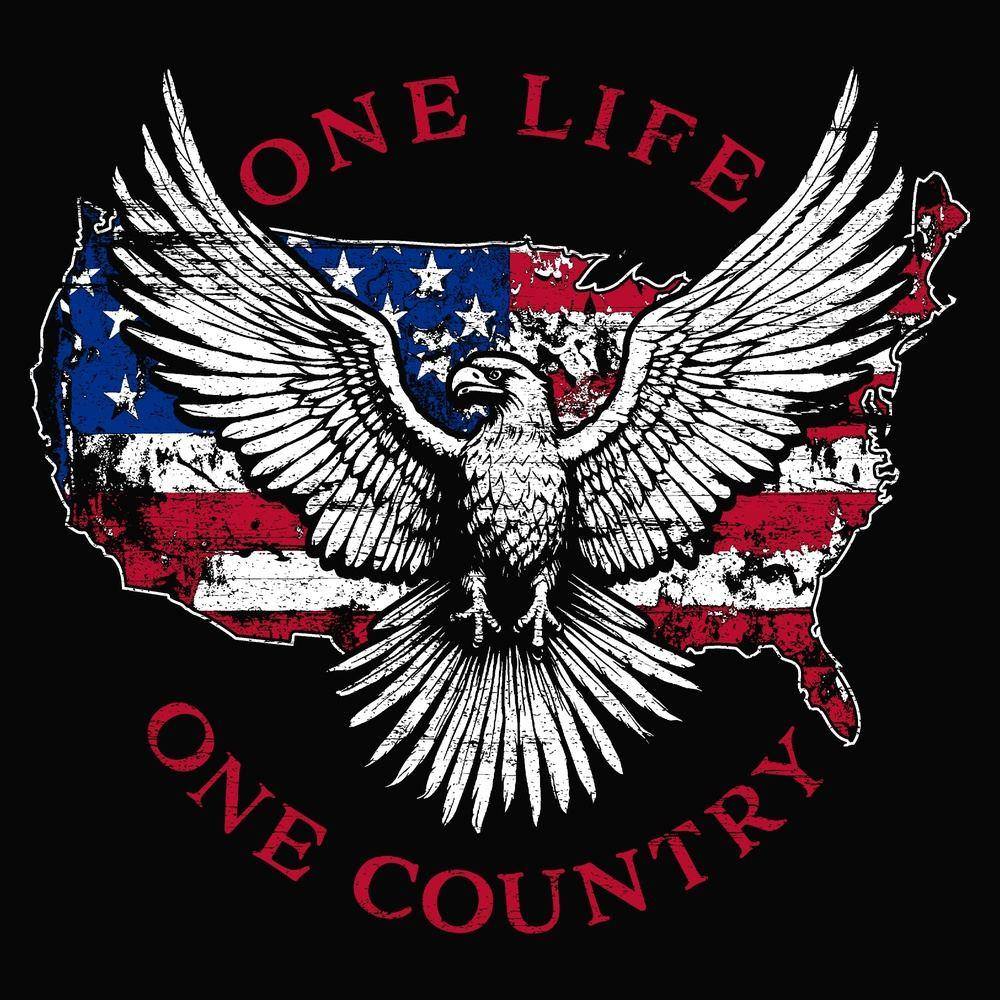 One Life, One Country - USA Patriotic Shirts 