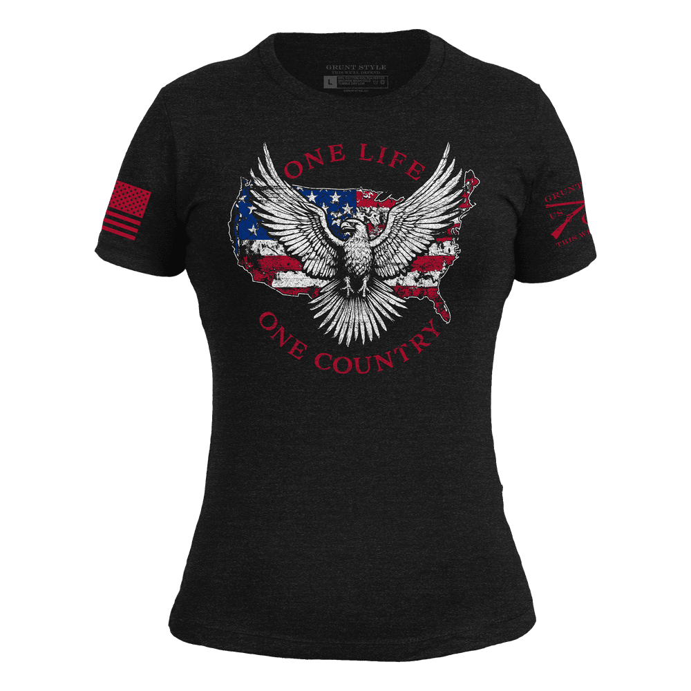 One Life One Country - Patriotic Shirtss for Women 