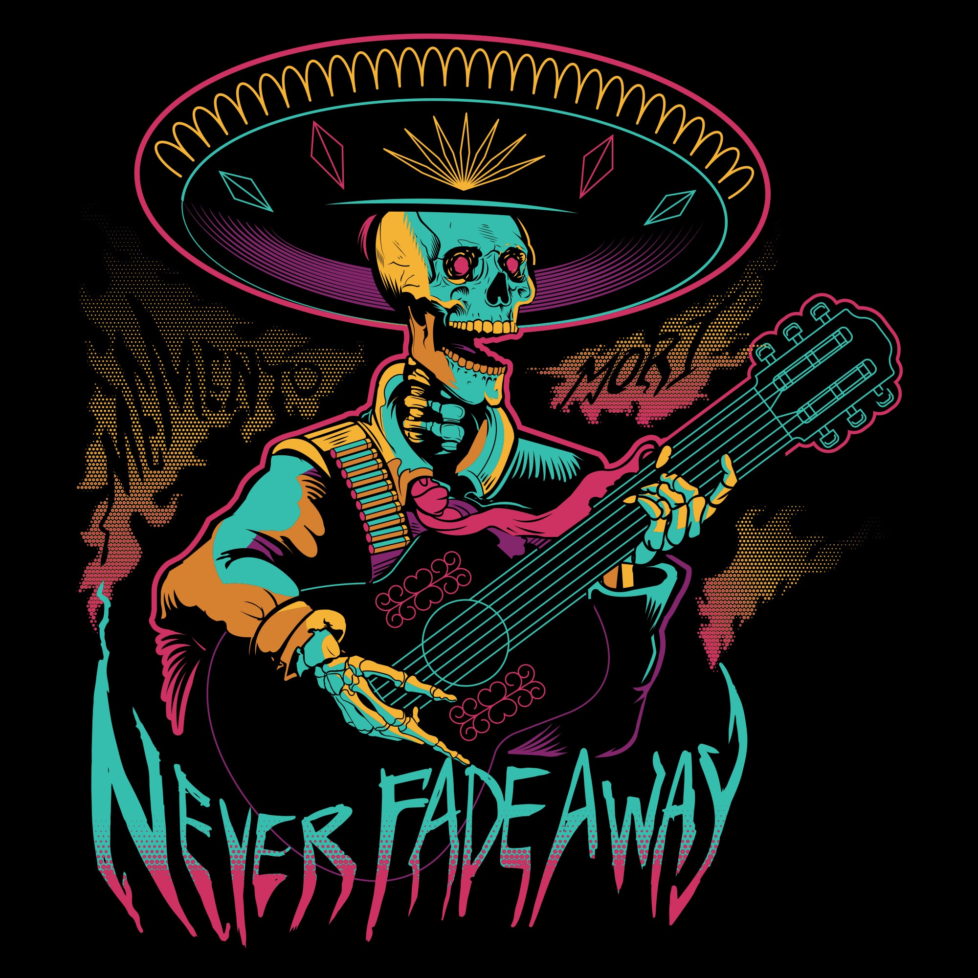 Never Fade Away T-Shirt - Black