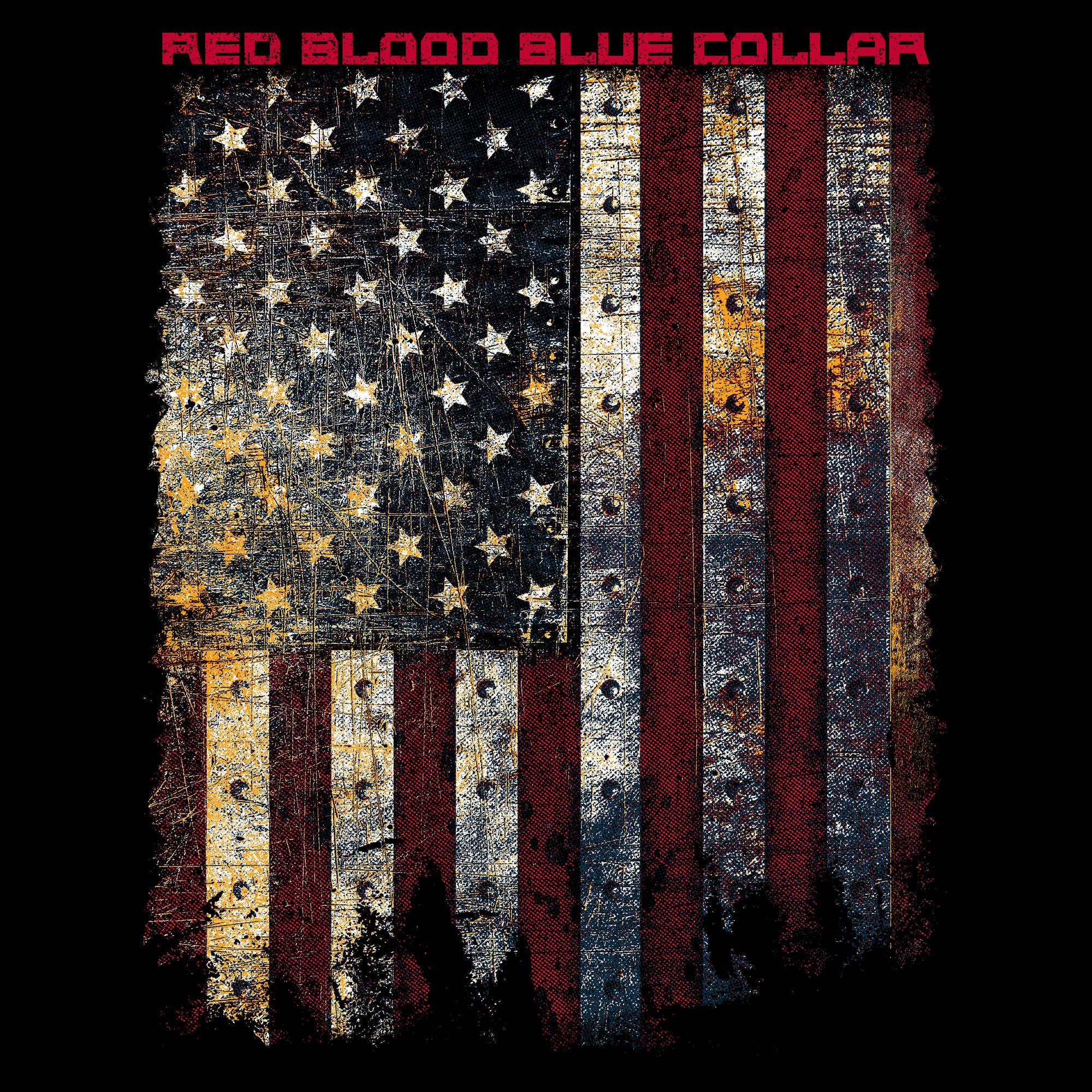 Red Blood Blue Collar® Hoodie - Black