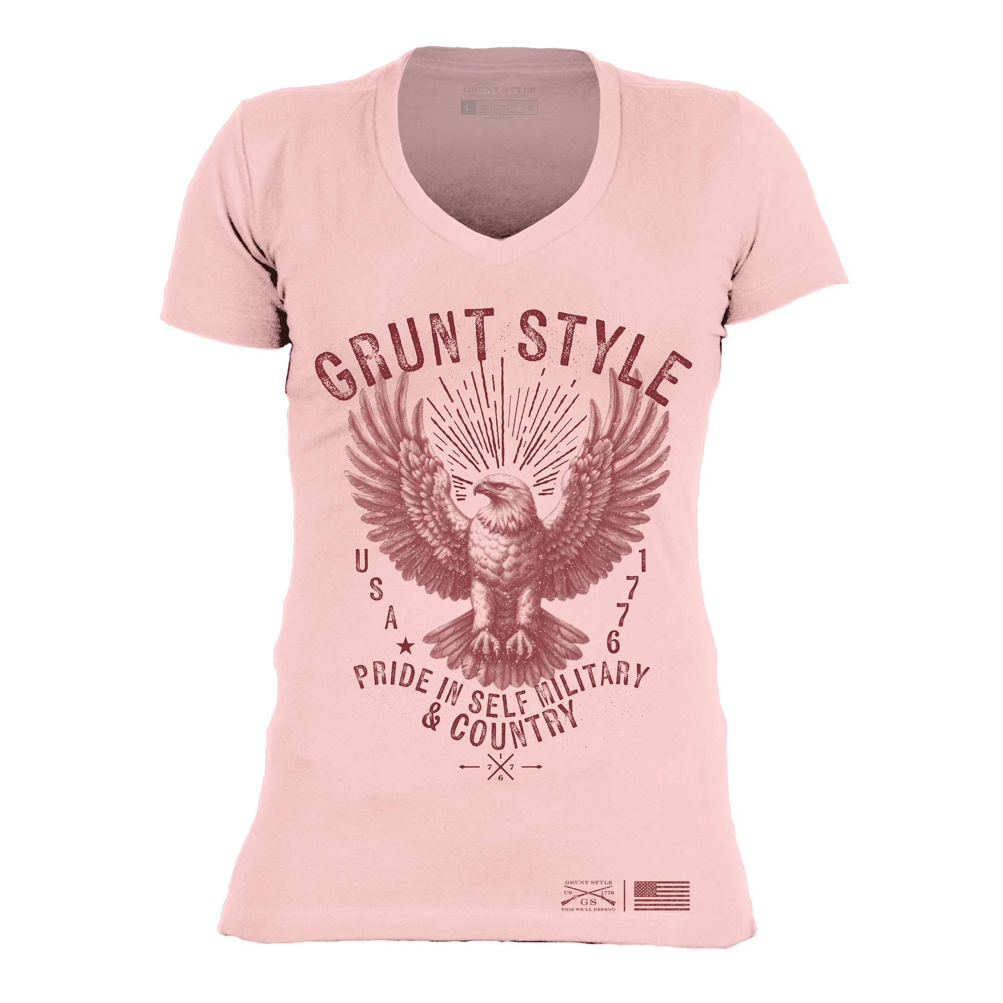 Women's Ethos Eagle V-Neck - Light Pink