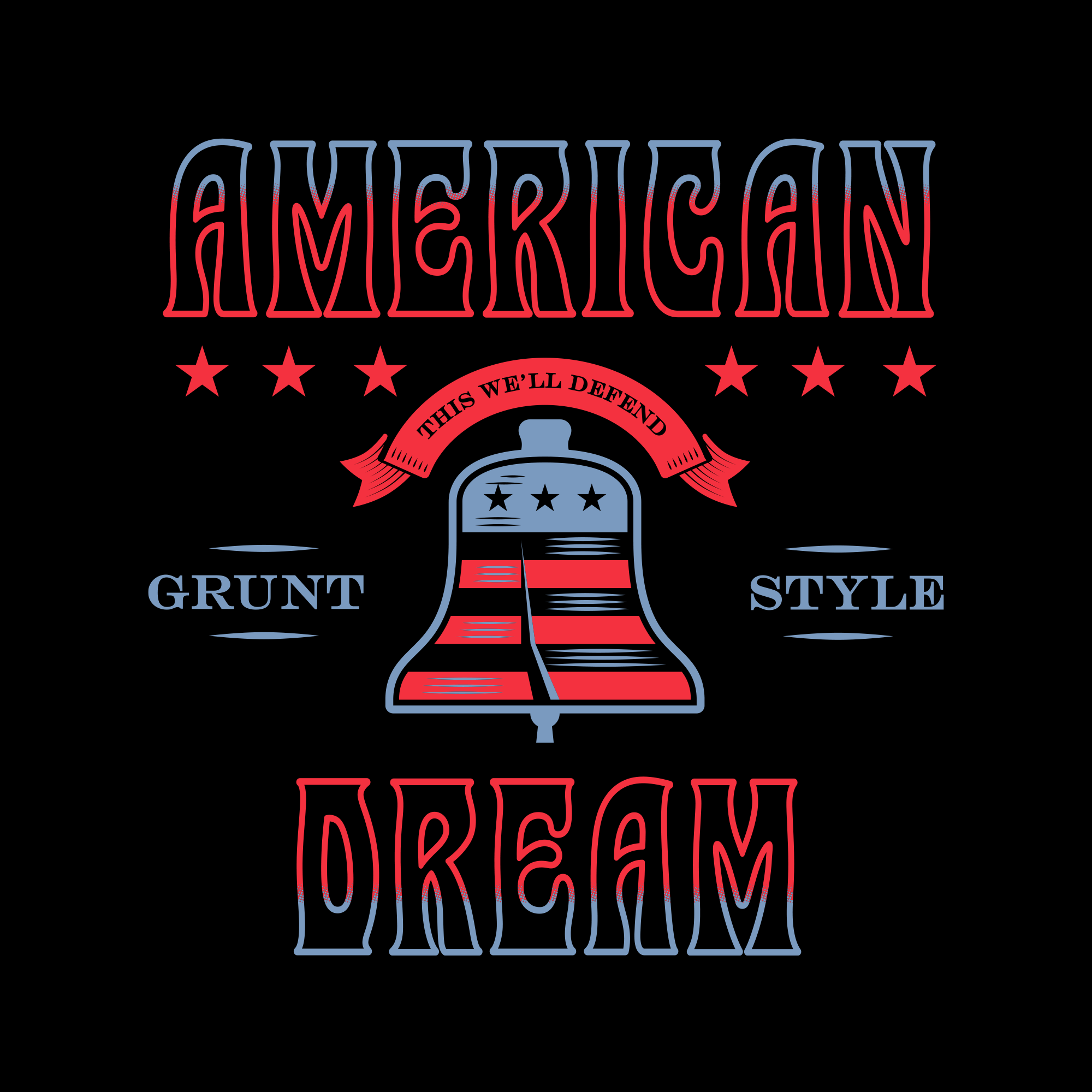 Women's American Dream Boyfriend Fit T-Shirt - Black