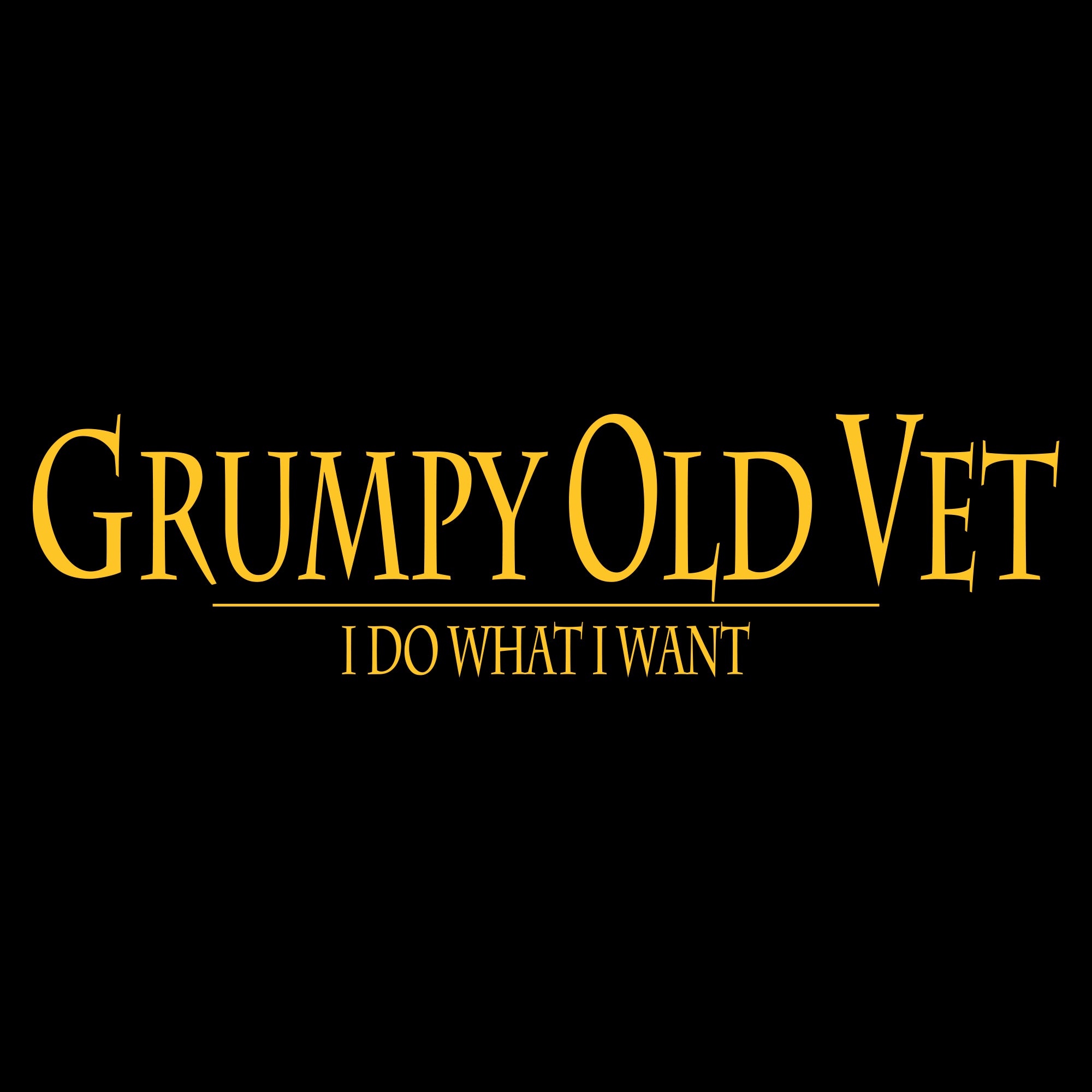 Grumpy Old Vet T-Shirt - Black