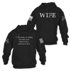 Women's Wife Defined Hoodie - Black, Hoodie for Woman| Grunt Style 