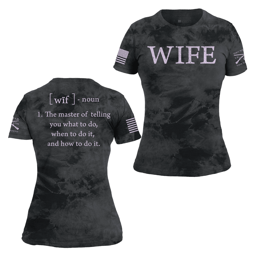 Women's Wife Defined Slim Fit T-Shirt - Black Wash