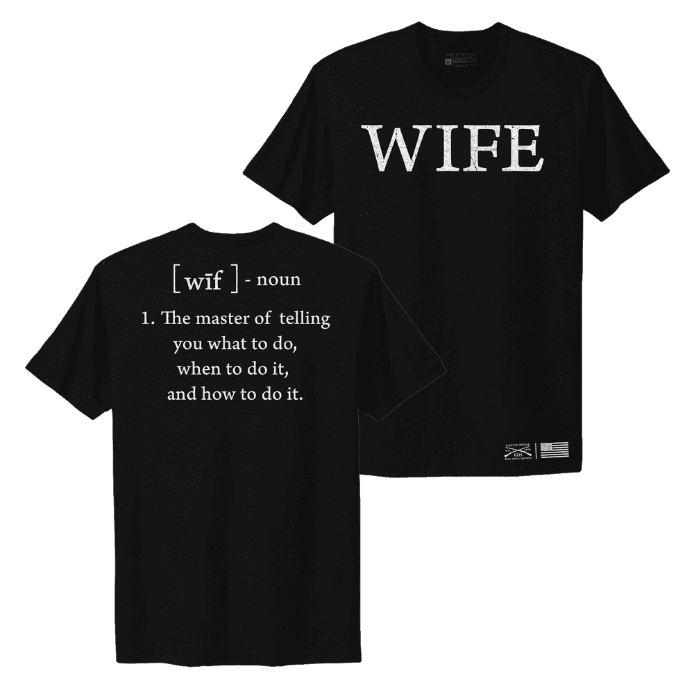 Women's Wife Defined Boyfriend Fit T-Shirt - Black