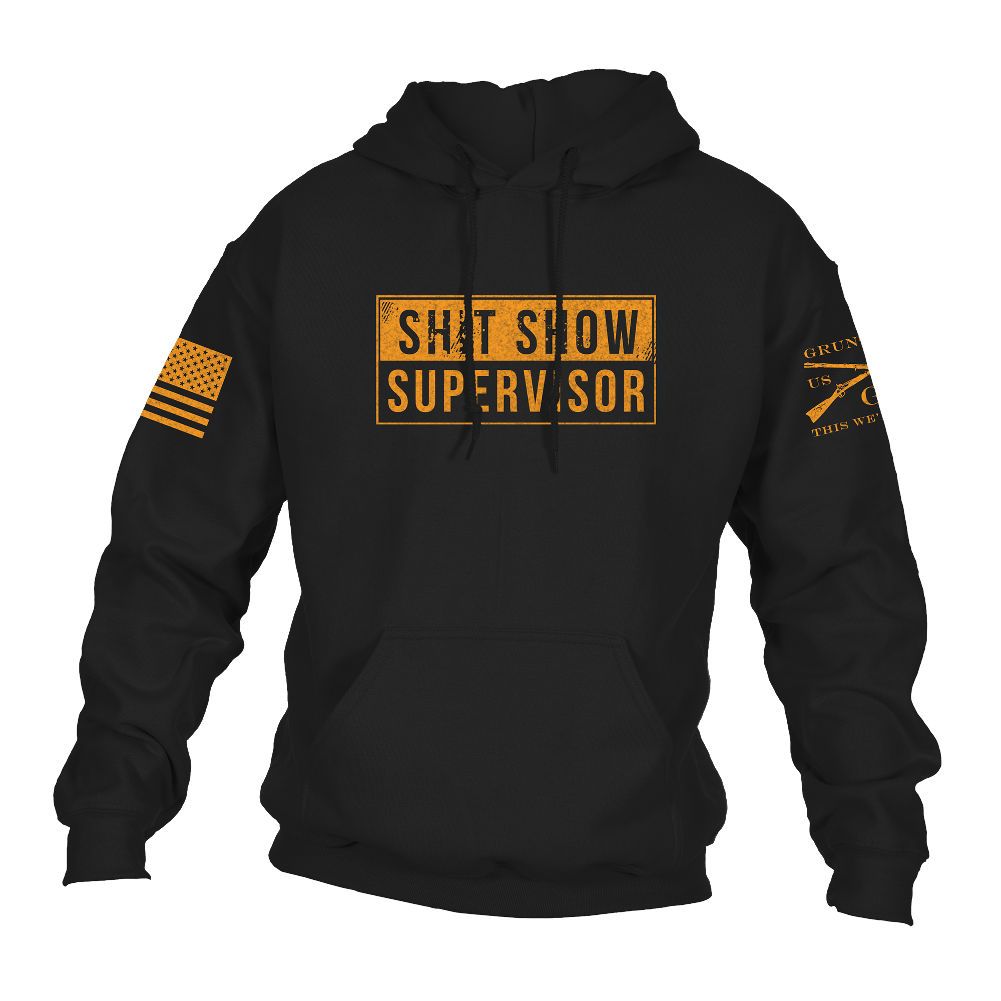 Sh*t Show Supervisor Hoodie - Black, Funny Hoodie| Grunt Style 