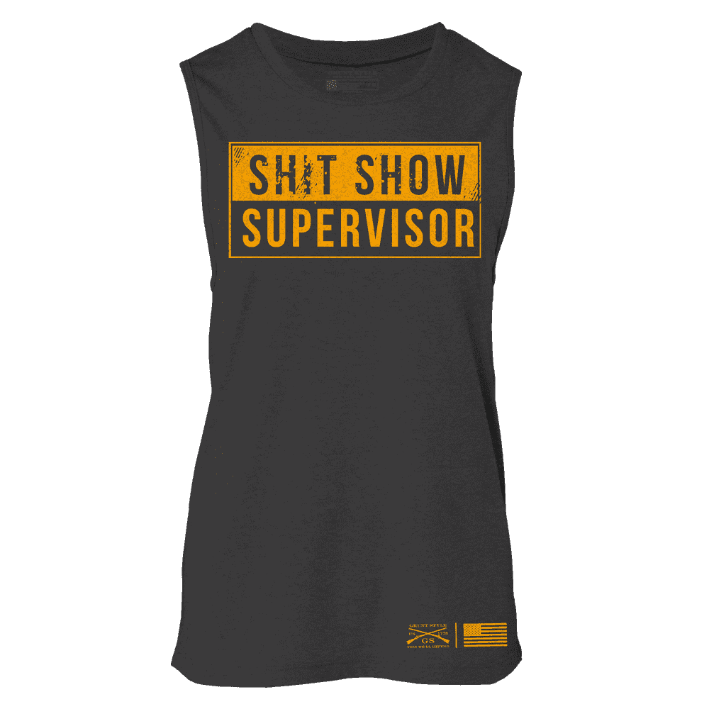 Women's Sh*t Show Supervisor Everyday Tank - Dark Heather Gray