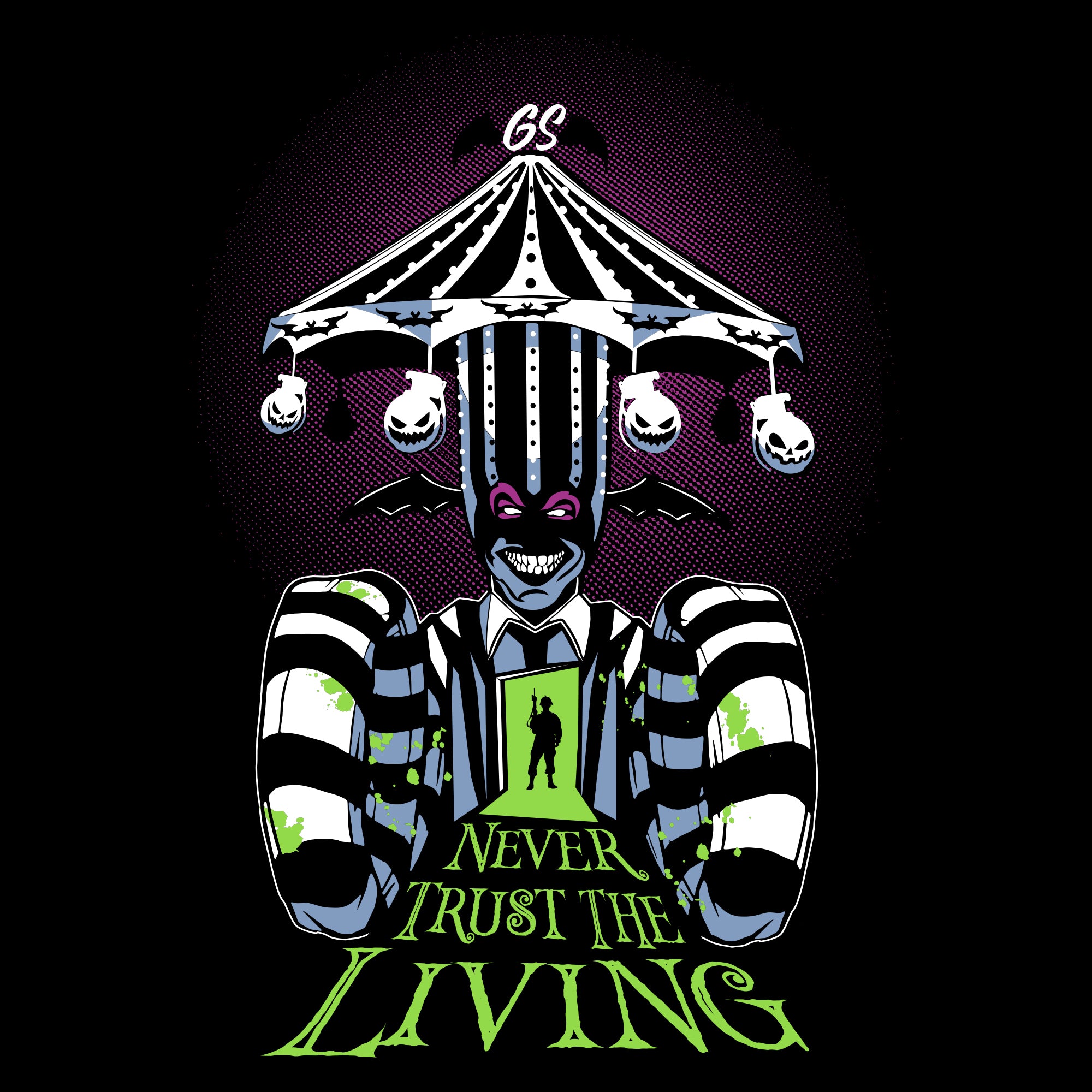 Never Trust The Living Hoodie - Black