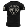 Draft Pick T-Shirt - Black Drinking Tee Funny | Grunt Style 