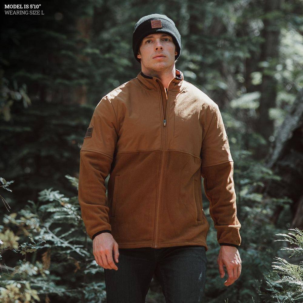 Brown Fleece Jacket for Men