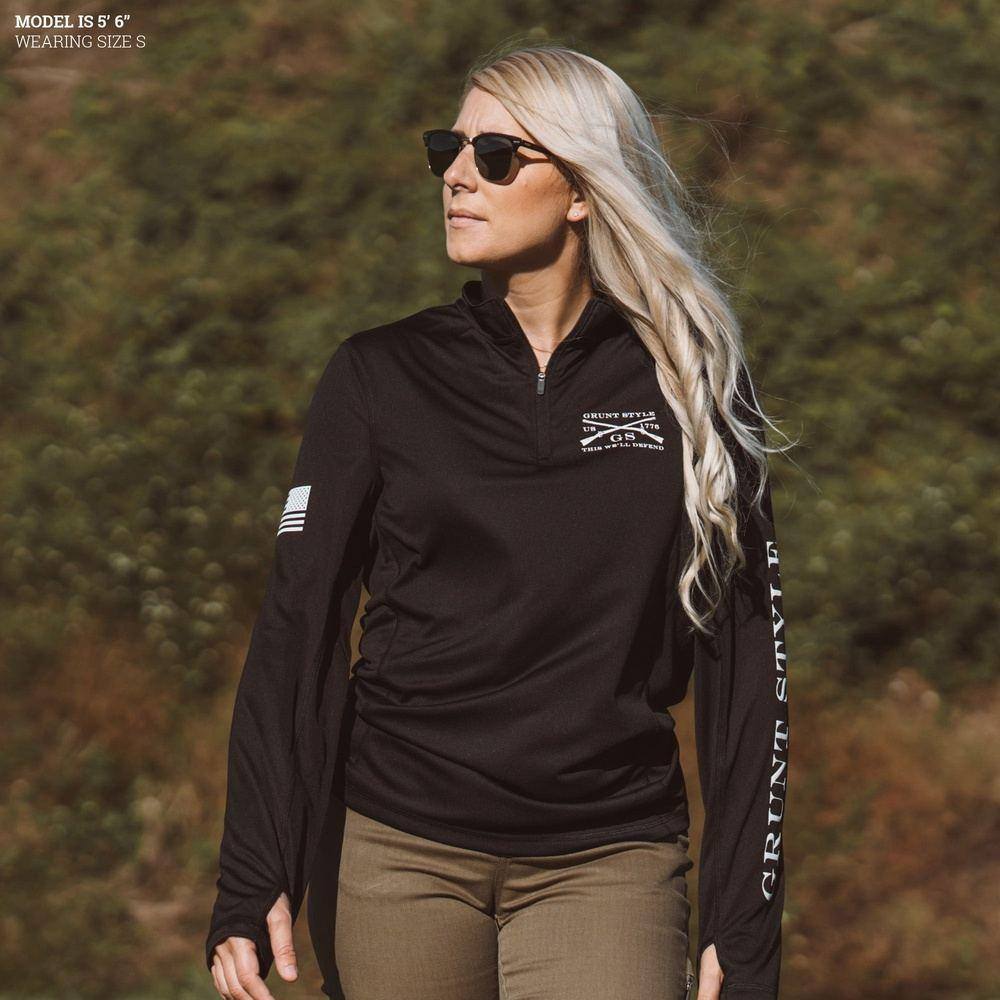 Women's Overwatch 1/4 Zip - Black