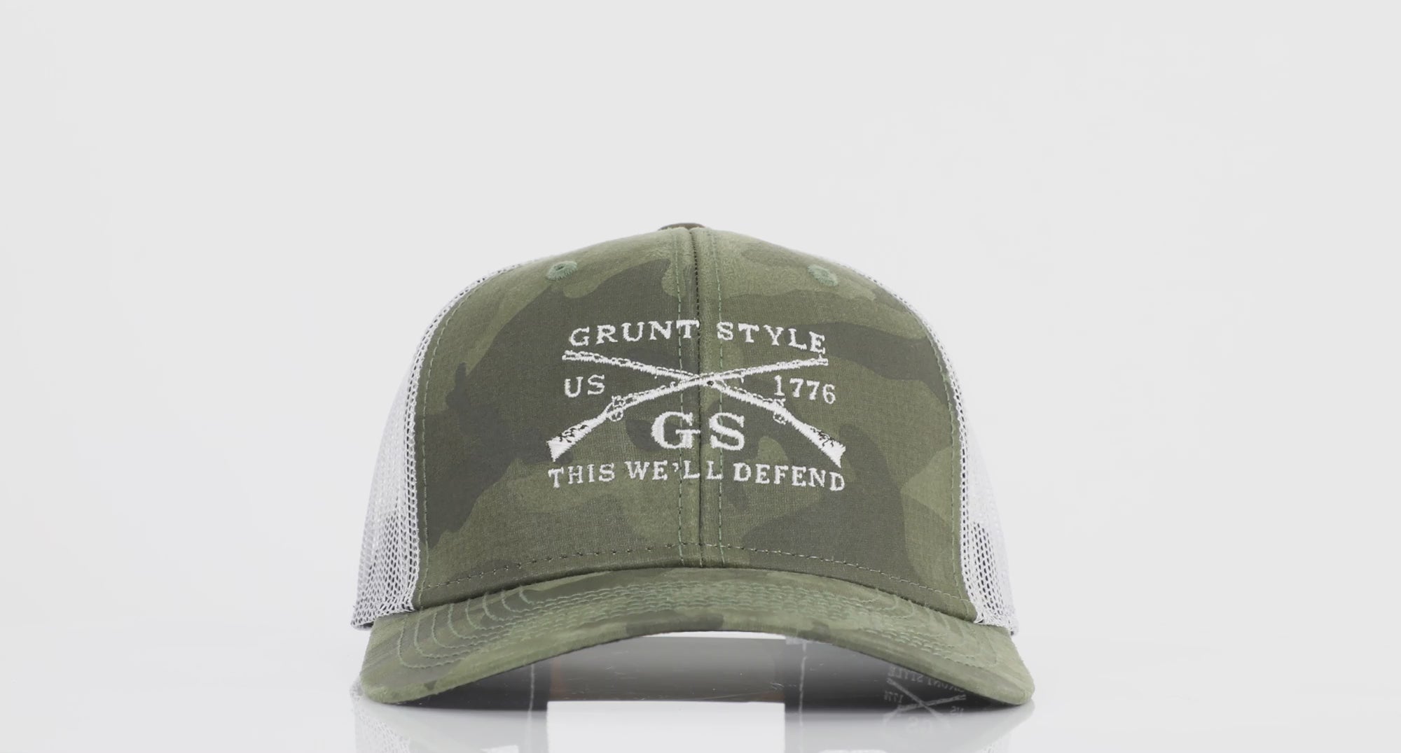 Camo Embroidered Logo Hat  | Grunt Style 