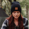 Leather Patch Unisex Beanie