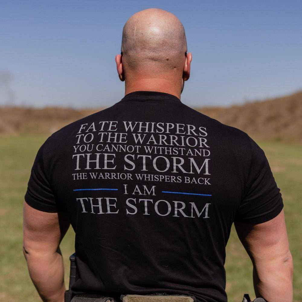 Men's Graphic Tee I Am The Storm Police Line | Grunt Style