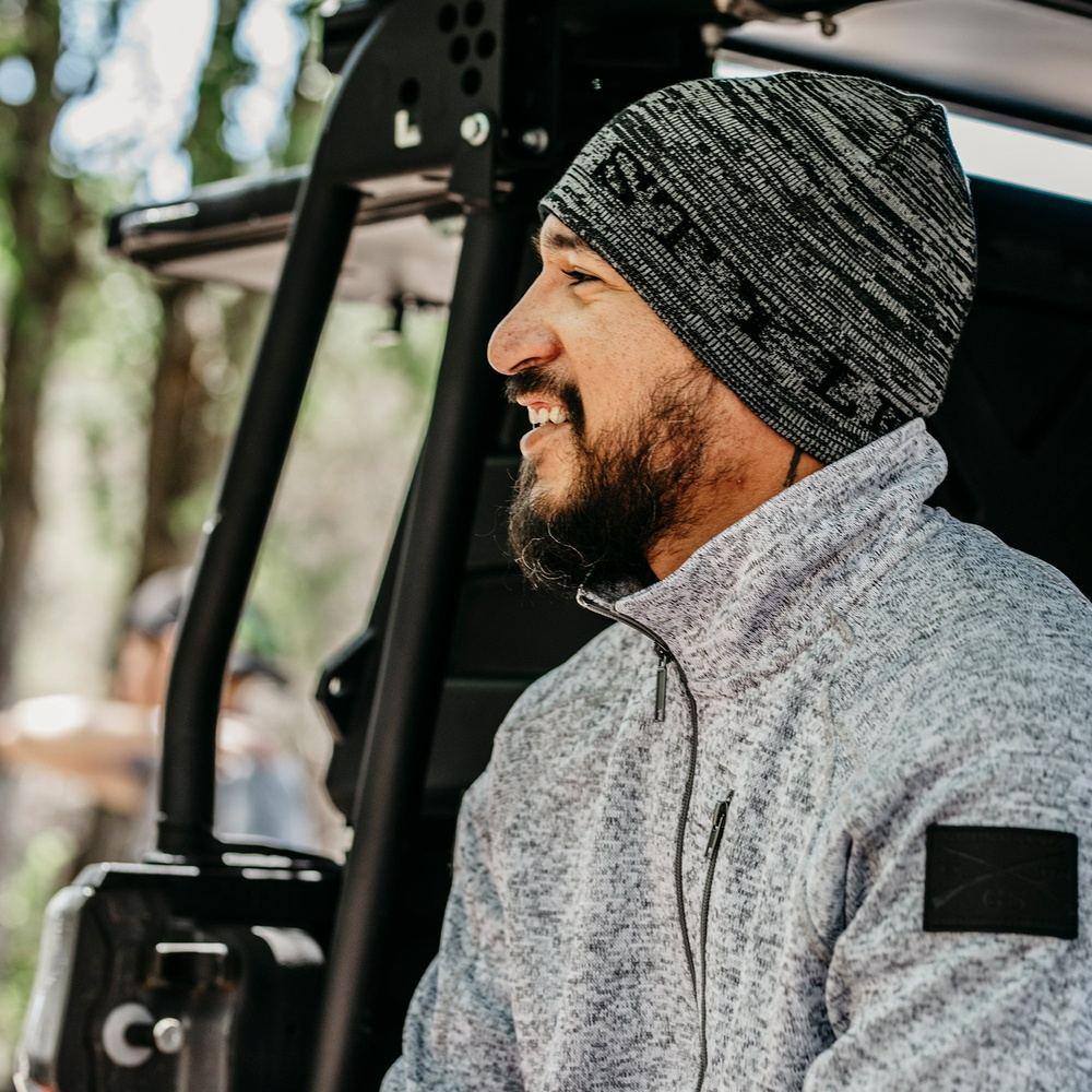 Grey side of the Grunt Style reversible Skull Cap beanie | Patriotic Headgear 