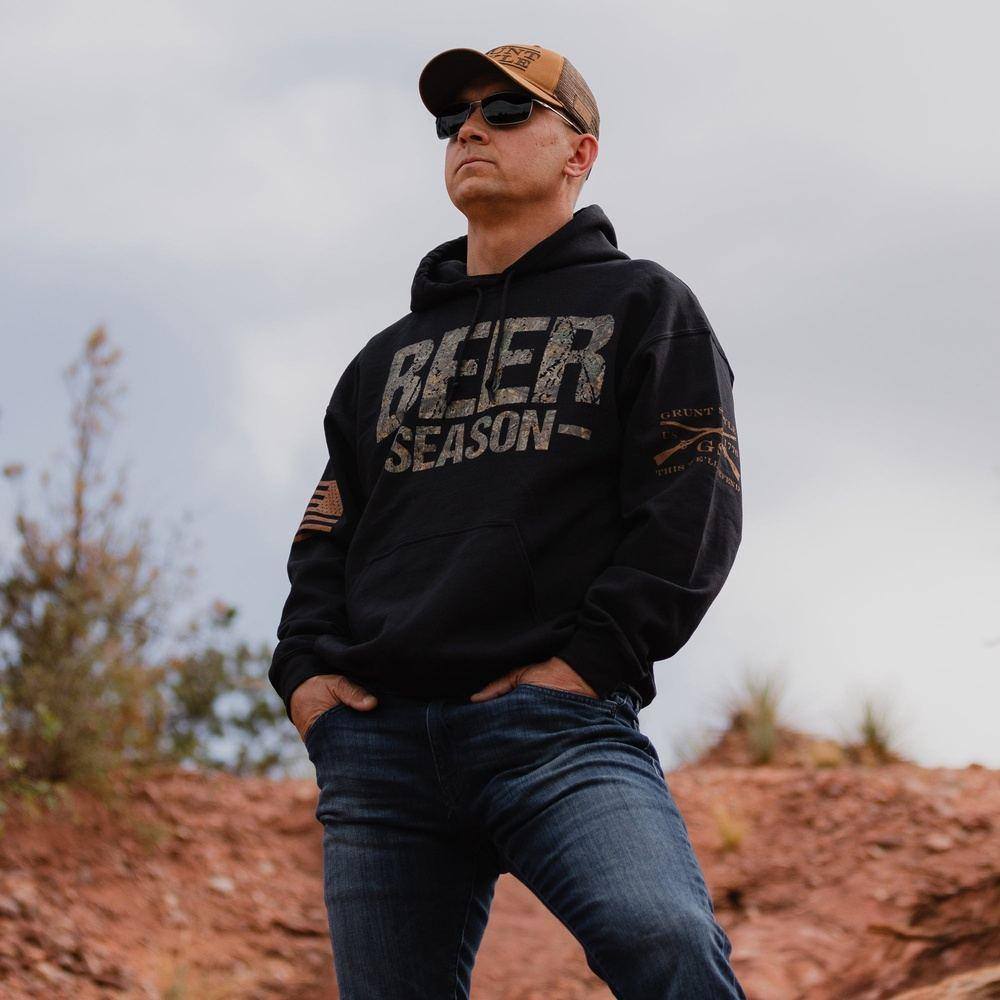 Beer Season Hoodie with Realtree Camo  | Grunt Style 