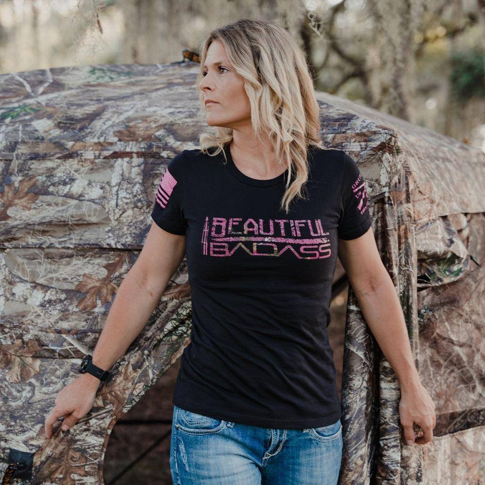 Women's Pink Camo Tee