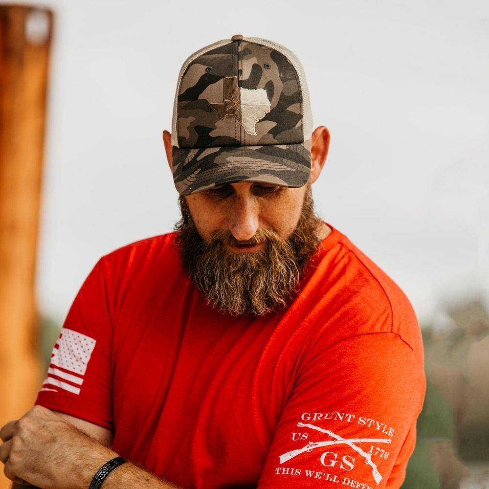 Embroidered Texas Camo Hat 