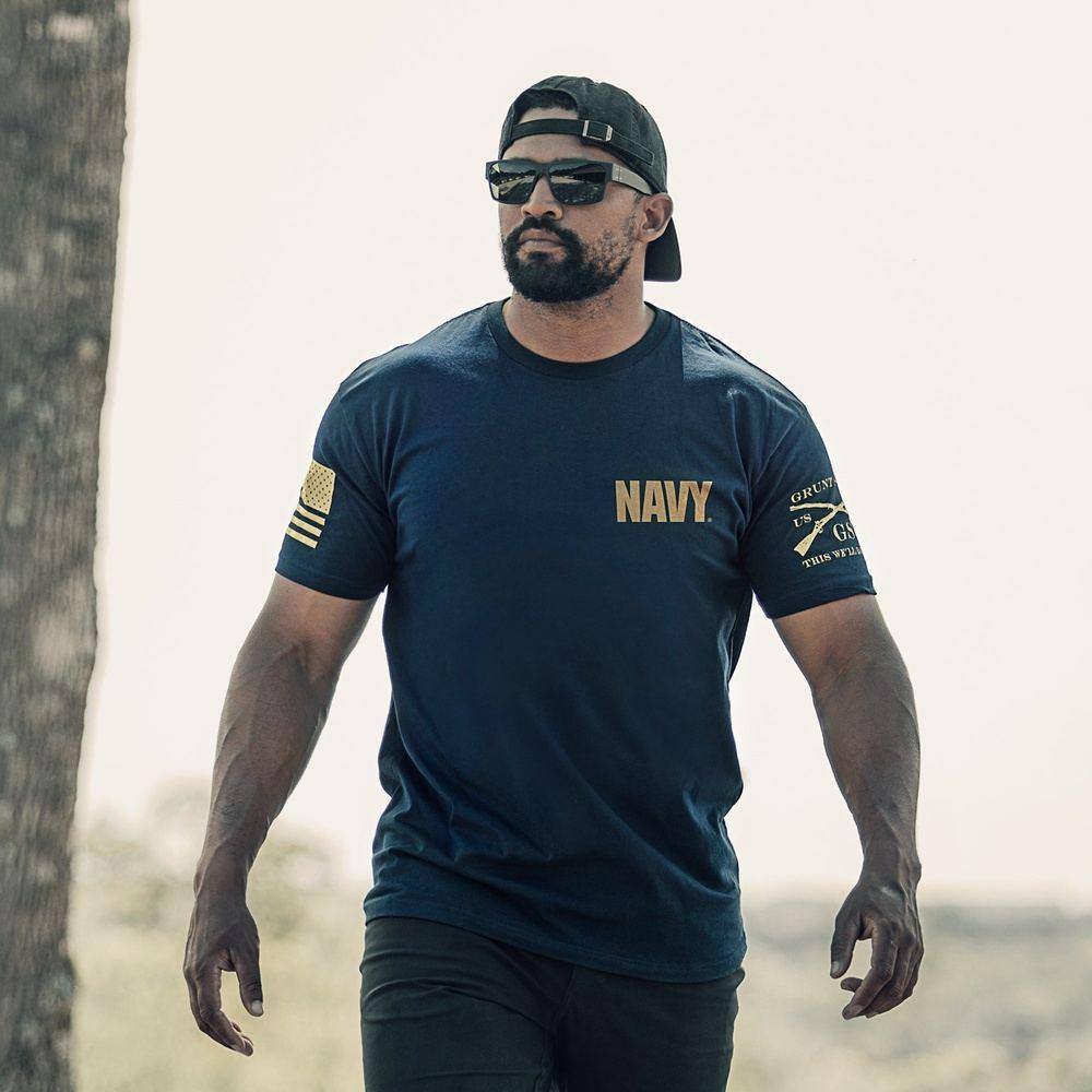 Edge of the World USN T-Shirt for Men | Grunt Style 