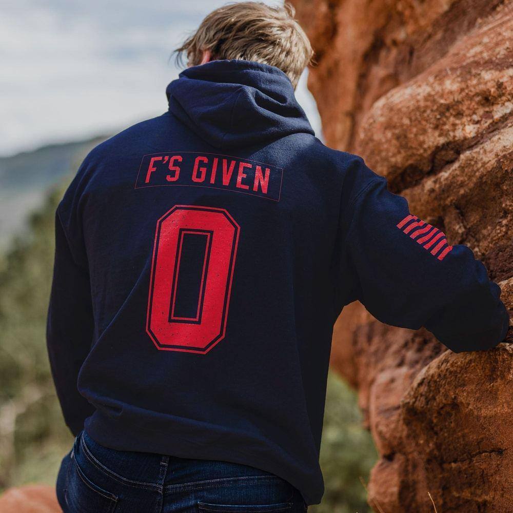 Zero F's Given Hooded Sweatshirt - Patriotic Clothing 