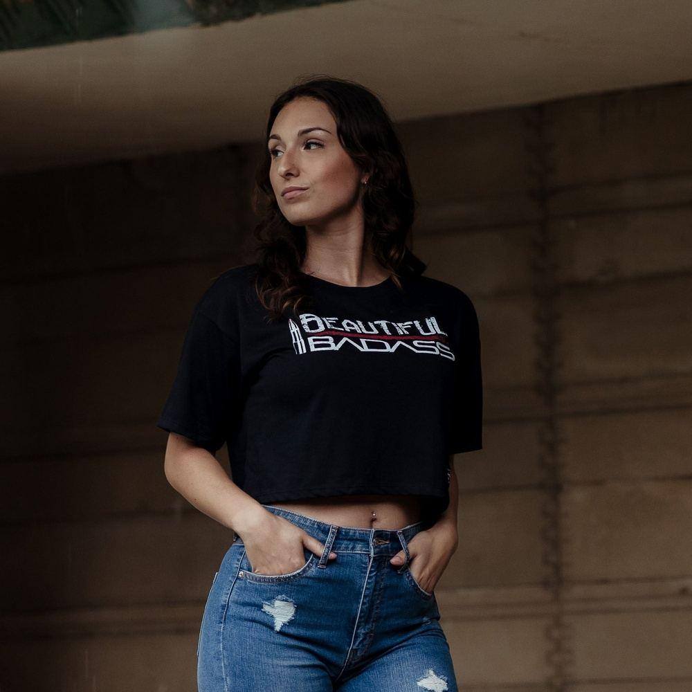 Beautiful Badass Cropped TShirt | Grunt Style 