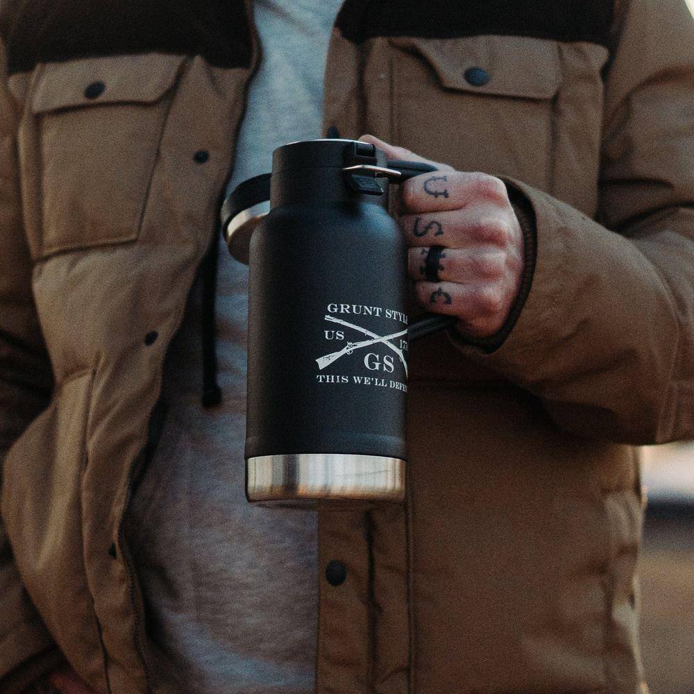 Black 64oz Stainless Steel Growler | Grunt Style 