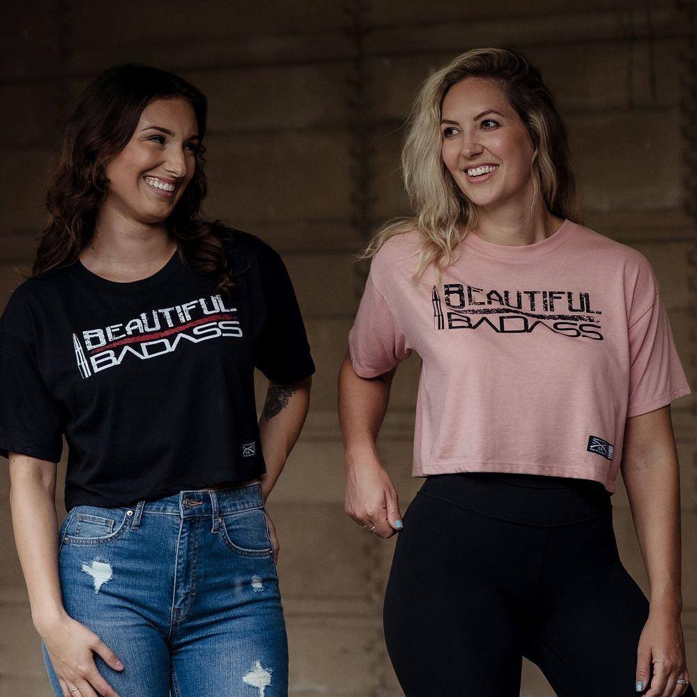 Women's Beautiful Badass Cropped Tee | Grunt Style 