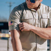 Men's Tan Garage Button Down  | Grunt Style