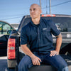 Men's Navy Blue  Garage Button Down | Grunt Style