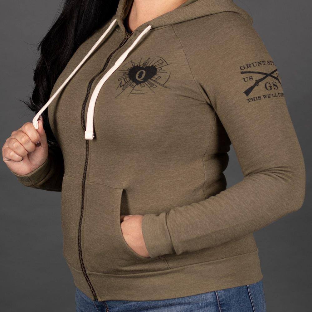 Women's Jacket Heart & Soul of a Warrior Full-Zip | Grunt Style 