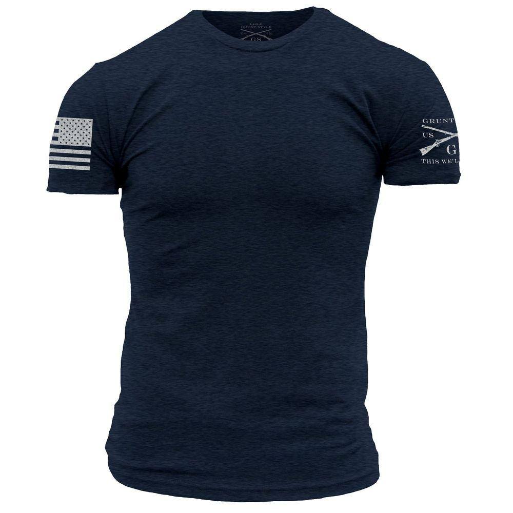 Navy Basic Crew Tee for Men | Grunt Style 