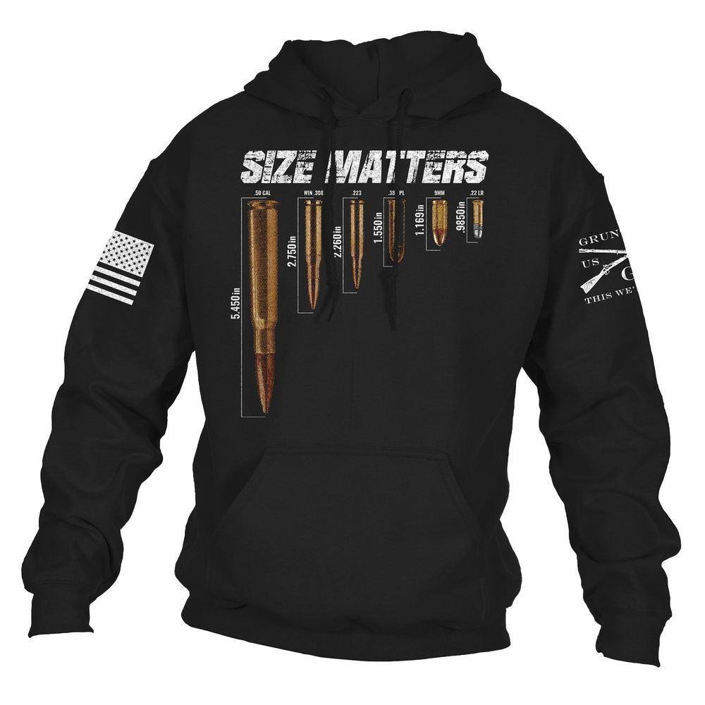 Men's Graphic Size Matters Hoodie | Grunt Style 