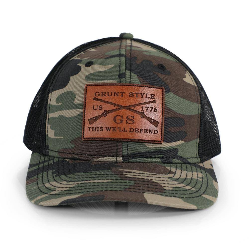 Full Logo Leather Hat | Grunt Style 