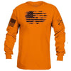 Safety Orange Vintage American Long Sleeved Tee | Grunt Style 