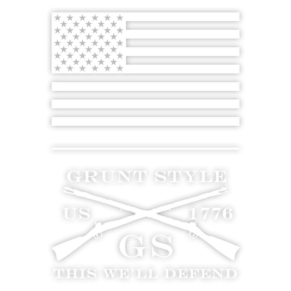 Grunt Style Stacked Flag Decal